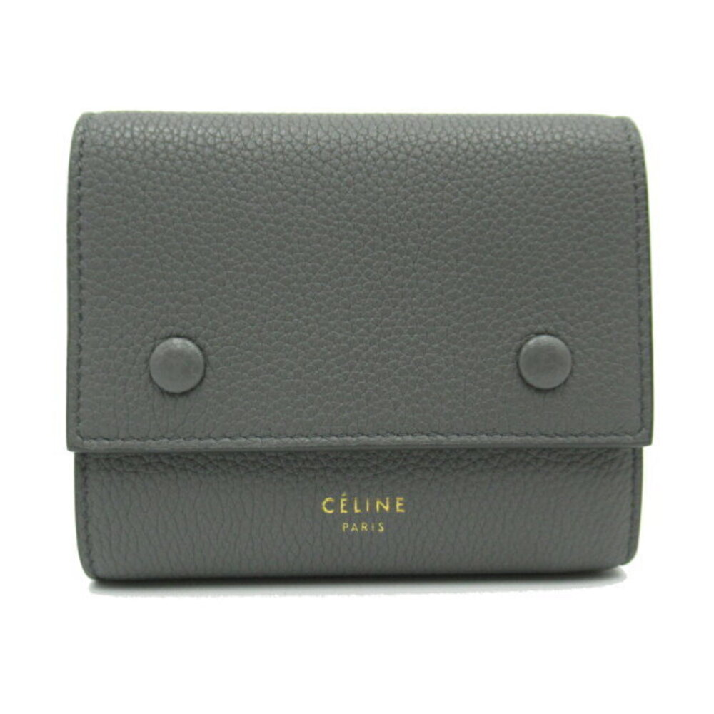 Celine Folded Multi Function Tri Fold Wallet Calf… - image 1